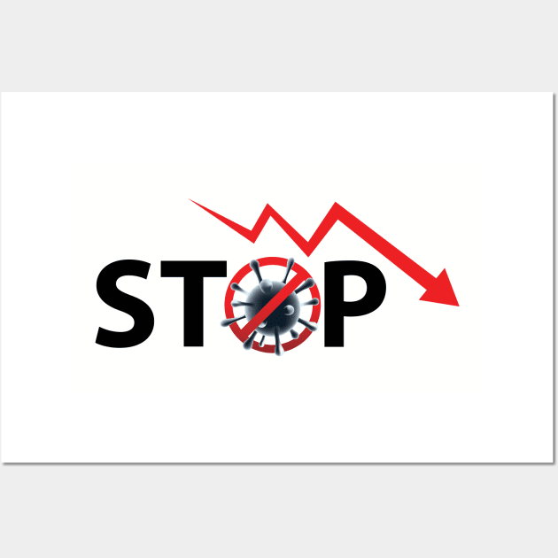 Stop Covid Wall Art by CandD